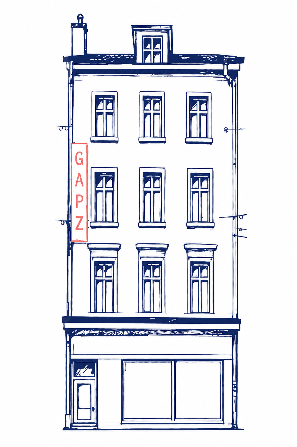 Gap'z townhouse – five-storey building with music studio, dinner apartment, art studio, work lounge and Klaus & Friends spaces
